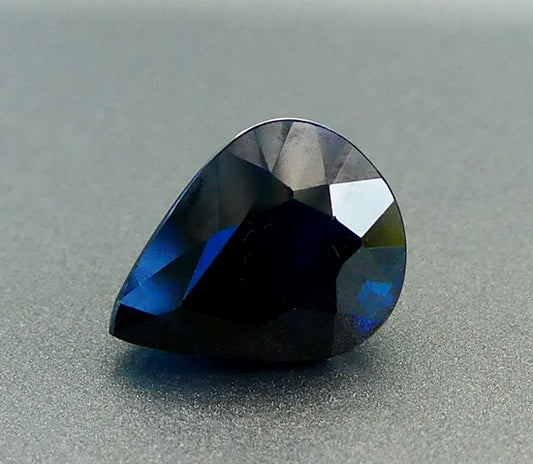 3.09CT SPLENDID HUGE PEAR 100% NATURAL DEEP BLUE SAPPHIRE