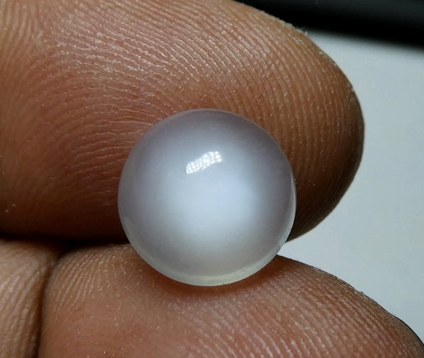 3.15CT UNHEATED ROUND 100% NATURAL WHITE FLASH MOONSTONE