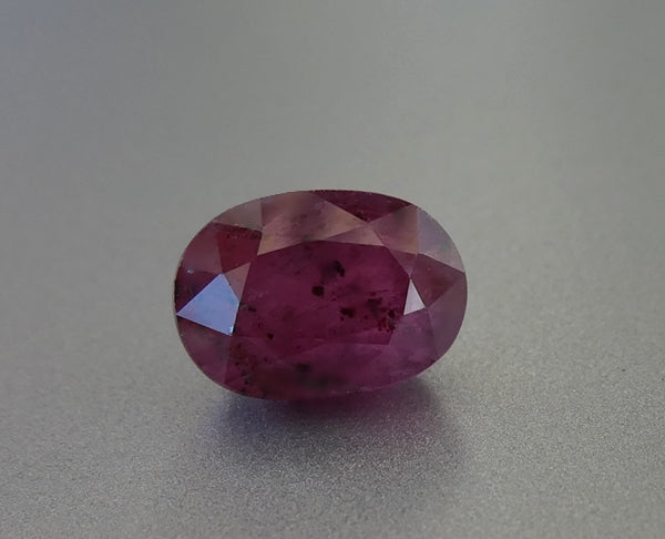 3.23CT SPLENDID OVAL CUT BIG 100% NATURAL PURPLE RED RUBY