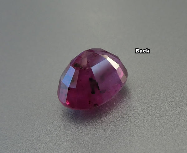 3.23CT SPLENDID OVAL CUT BIG 100% NATURAL PURPLE RED RUBY