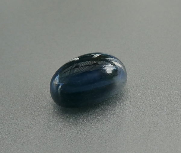 3.39CT UNHEATED OVAL CAB 100% NATURAL GREEN BLUE CEYLON SAPPHIRE