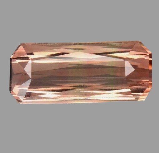 3.43CT UNHEATED HUGE 100% NATURAL GREEN-PINKISH ORANGE TOURMALINE