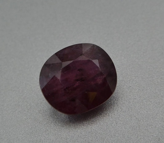 3.52CT SPLENDID CUSHION CUT BIG 100% NATURAL PURPLE RED RUBY