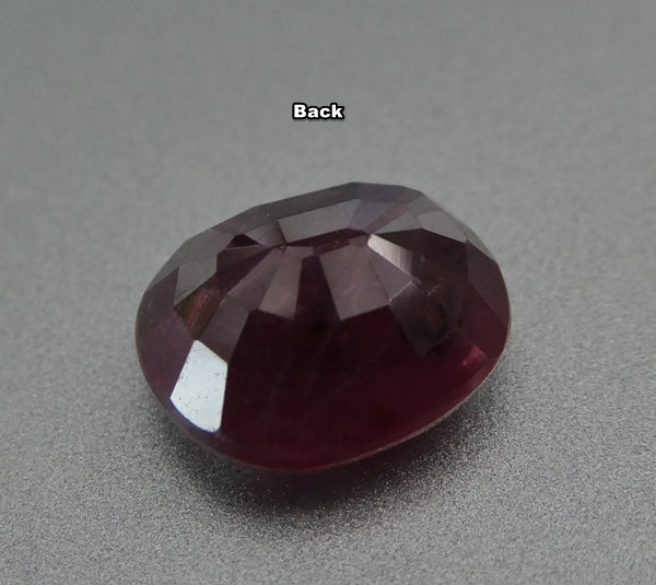 3.52CT SPLENDID CUSHION CUT BIG 100% NATURAL PURPLE RED RUBY