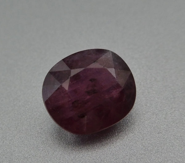 3.52CT SPLENDID CUSHION CUT BIG 100% NATURAL PURPLE RED RUBY