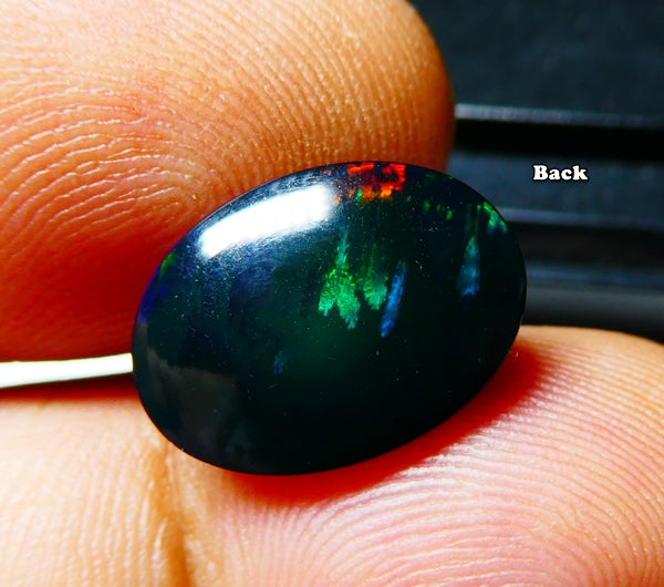 3.60CT UNHEATED RAINBOW STUNNER FLASHING 100% NATURAL ROUND BLACK OPAL