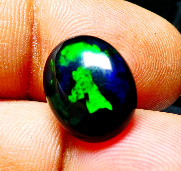 3.72CT UNHEATED RAINBOW STUNNER FLASHING 100% NATURAL BLACK OPAL