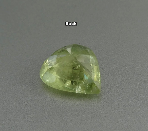 3.86CT SPLENDID PEAR CUT BIG 100% NATURAL MINT GREEN MALI GARNET