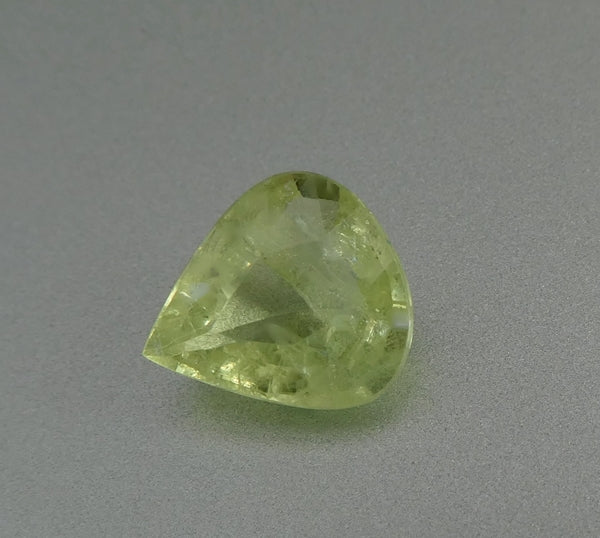 3.86CT SPLENDID PEAR CUT BIG 100% NATURAL MINT GREEN MALI GARNET