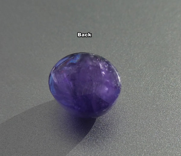 4.29CT UNHEATED SPLENDID OVAL CAB 100% NATURAL PURPLE BLUE TANZANITE