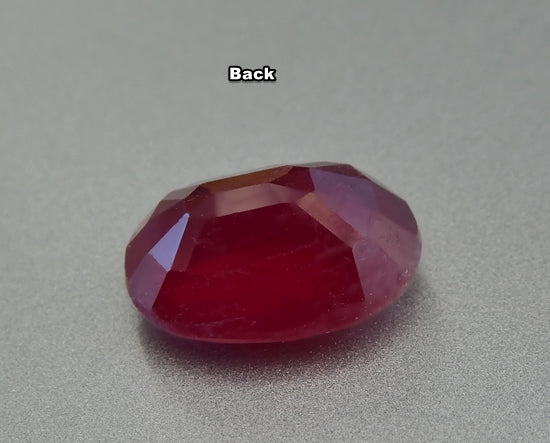 4.52CT SPLENDID HUGE OVAL CUT 100% NATURAL RED RUBY