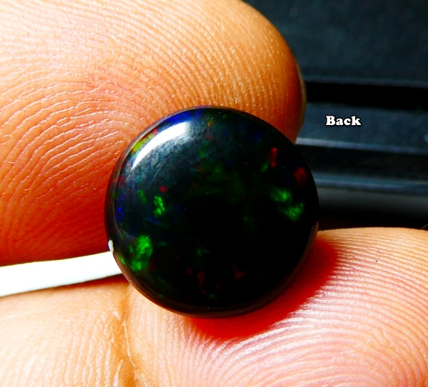 4.57CT UNHEATED RAINBOW STUNNER FLASHING 100% NATURAL ROUND BLACK OPAL