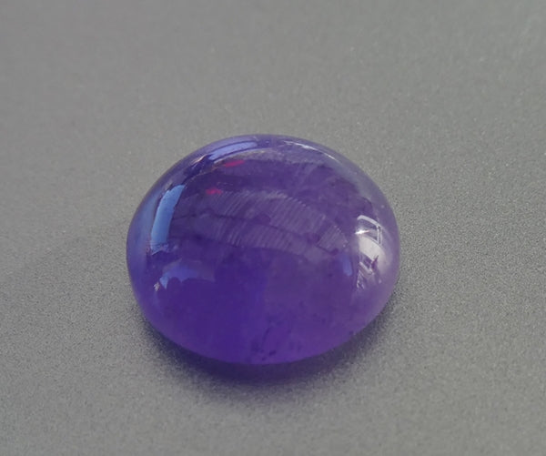 5.54CT UNHEATED SPLENDID ROUND CAB 100% NATURAL PURPLE BLUE TANZANITE