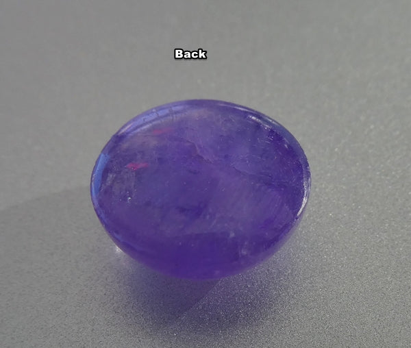 5.54CT UNHEATED SPLENDID ROUND CAB 100% NATURAL PURPLE BLUE TANZANITE