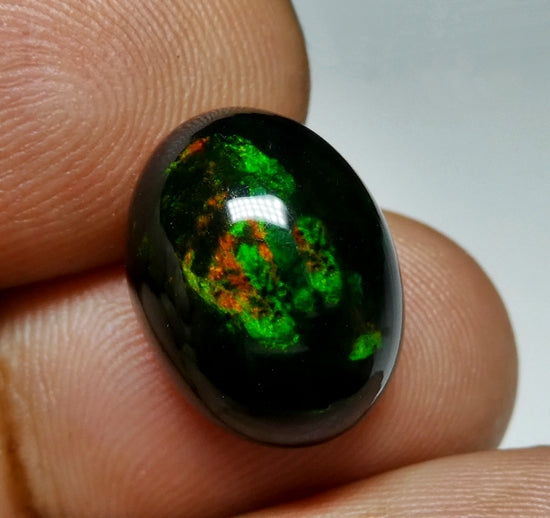 6.12CT UNHEATED RAINBOW STUNNER FLASHING 100% NATURAL ROUND BLACK OPAL