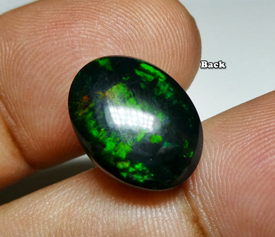 6.12CT UNHEATED RAINBOW STUNNER FLASHING 100% NATURAL ROUND BLACK OPAL