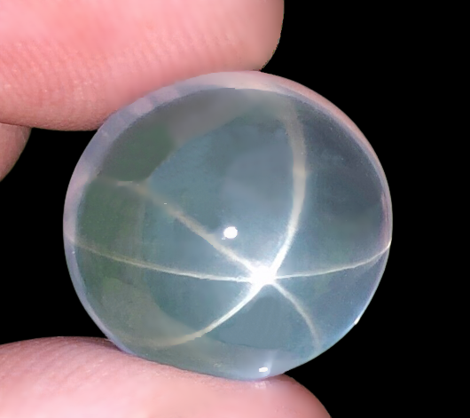 6.95CT RARE SPLENDID ROUND CAB 100% NATURAL WHITE STAR MOONSTONE