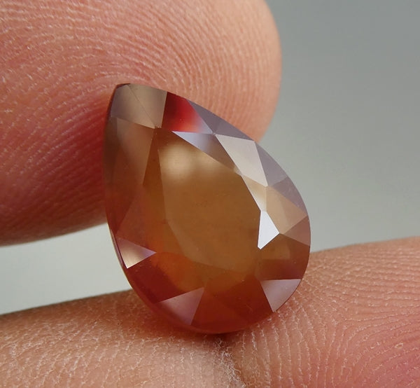 7.80CT UNHEATED SPLENDID HUGE PEAR 100% NATURAL HONEY BROWN SAPPHIRE