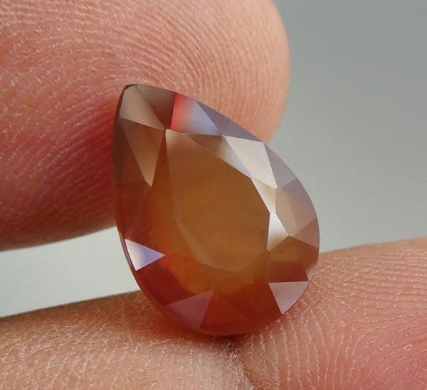 7.80CT UNHEATED SPLENDID HUGE PEAR 100% NATURAL HONEY BROWN SAPPHIRE