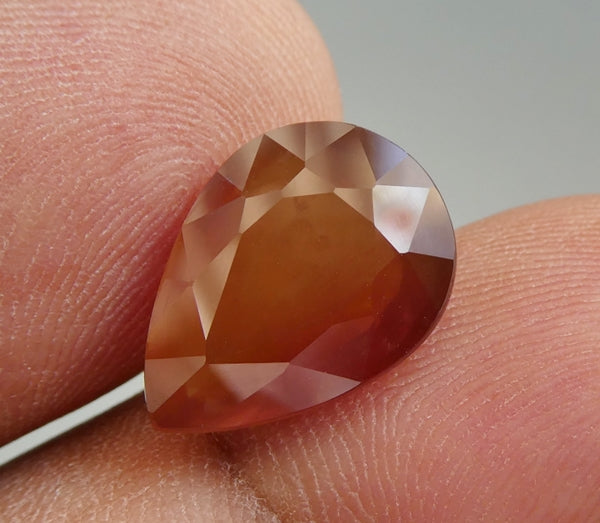 7.80CT UNHEATED SPLENDID HUGE PEAR 100% NATURAL HONEY BROWN SAPPHIRE