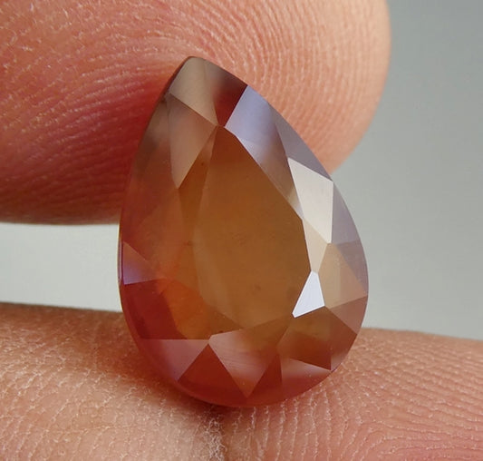 7.80CT UNHEATED SPLENDID HUGE PEAR 100% NATURAL HONEY BROWN SAPPHIRE