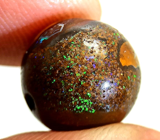 9.50CT SPLENDID BIG ROUND 100% NATURAL BIG AUSTRALIAN BOULDER OPAL BEAD