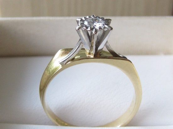 0.25CT SPLENDID 100% NATURAL DIAMOND 18K SOLID GOLD & PLATINUM RING