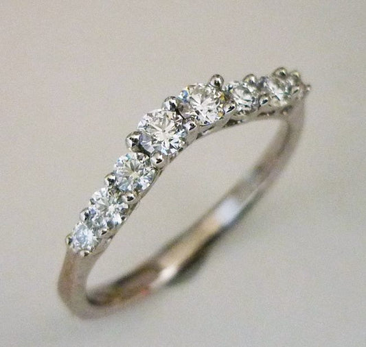 0.32CT DAZZLING DIAMOND 18K SOLID WHITE GOLD RING