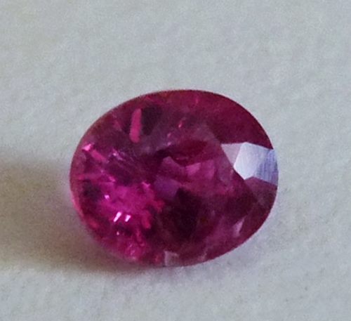 0.54CT UNHEATED BEAUTIFUL OVAL PURPLISH RED RUBY