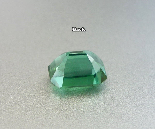 0.65CT エクセレント オクタゴン 100% 天然ブルー グリーン トルマリン