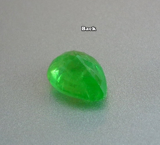 0.82CT EXCELLENT PEAR CUT 100% NATURAL VIVID GREEN TSAVORITE GARNET