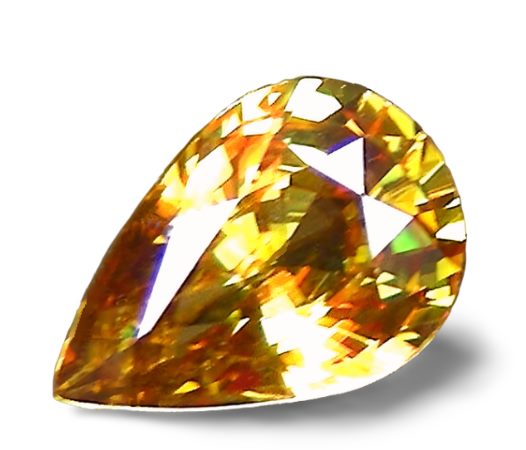 0.84CT 素晴らしいカラフルなペアカット グリーン イエロー スフェーン