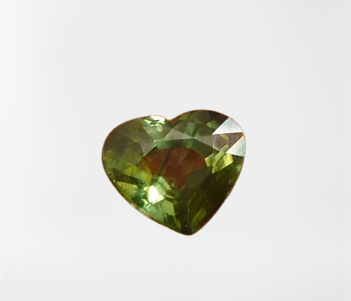 0.93CT UNHEATED HEART CUT BLUE GREEN SAPPHIRE