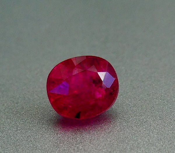 0.96CT UNHEATED SPLENDID OVAL CUT 100% NATURAL ROSE RED RUBY