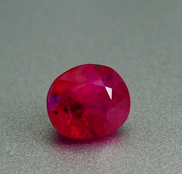 0.96CT UNHEATED SPLENDID OVAL CUT 100% NATURAL ROSE RED RUBY