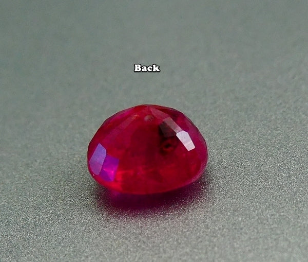 0.96CT UNHEATED SPLENDID OVAL CUT 100% NATURAL ROSE RED RUBY