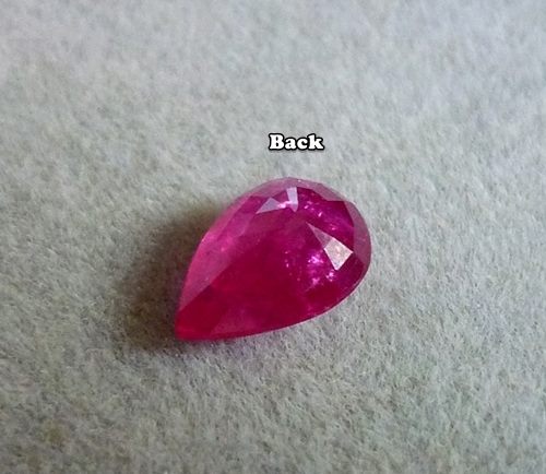 1.00CT ゴージャス ペアー エクセレント レッド ルビー