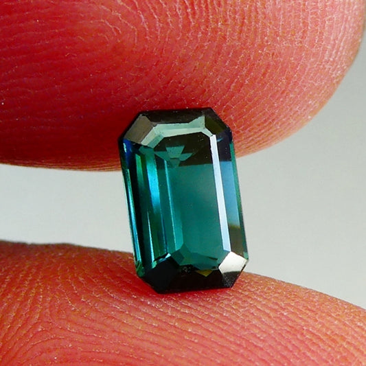 1.04CT SPLENDID UNHEATED OCTAGON 100% NATURAL INDICOLITE BLUE TOURMALINE