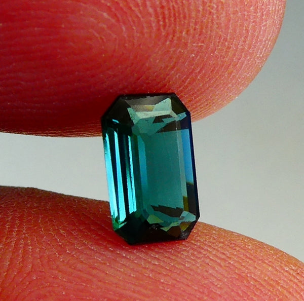 1.04CT SPLENDID UNHEATED OCTAGON 100% NATURAL INDICOLITE BLUE TOURMALINE