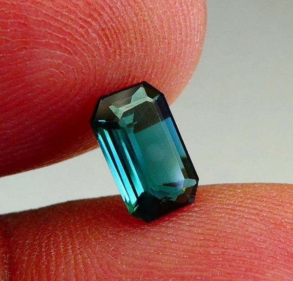 1.04CT SPLENDID UNHEATED OCTAGON 100% NATURAL INDICOLITE BLUE TOURMALINE