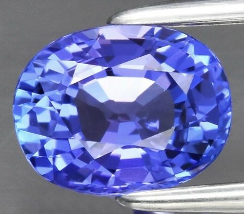 1.04CT 優れたバイオレットブルー クッション タンザナイト