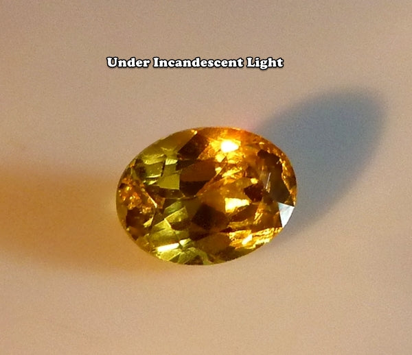 1.09CT RARE EXCELLENT OVAL 100% NATURAL GREENISH YELLOW CHRYSOBERYL