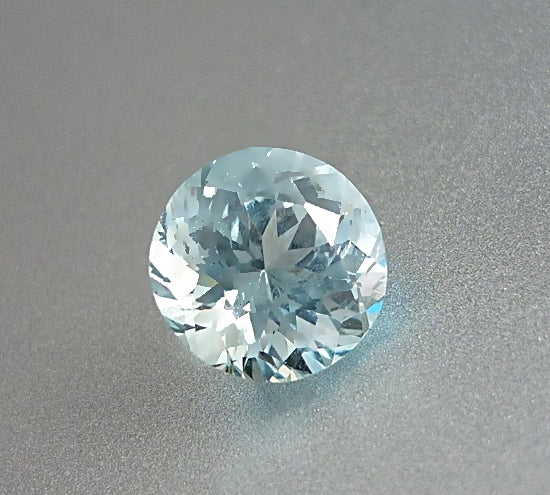 1.26CT EXCELLENT ROUND SANTAMARIA BLUE 100% NATURAL AQUAMARINE