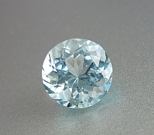 1.26CT EXCELLENT ROUND SANTAMARIA BLUE 100% NATURAL AQUAMARINE