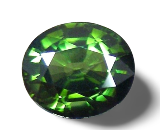 1.33CT UNHEATED EXCELLENT OVAL 100% NATURAL GREEN TOURMALINE