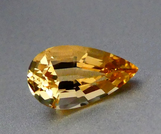 1.38CT スプレンディッド ペアカット 100% 天然 (イエロー エメラルド) ゴールデン イエロー ベリル