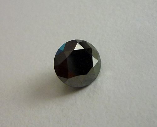 1.94 CT 認定非加熱クリーンな大きく眩しい地球採掘ブラック ダイヤモンド