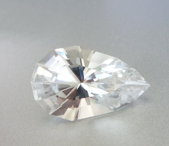 10.10CT 非加熱、希少、完璧なカスタムカット、100% 天然ホワイトトパーズ