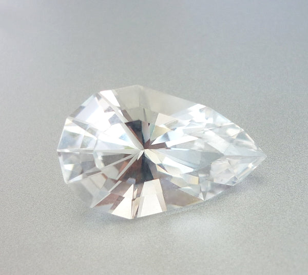 10.10CT 非加熱、希少、完璧なカスタムカット、100% 天然ホワイトトパーズ