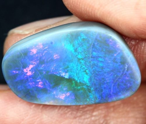 10.42CT NATURAL LIGHTNING RIDGE AUSTRALIA SEMI BLACK OPAL